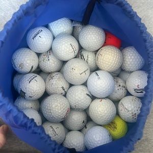 Full bag of golf balls